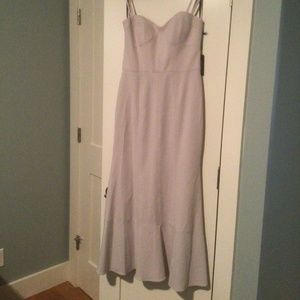 Anthropologie / BHLDN x Vera Wang  Sand Women's Seamed Midi Formal Dress NWT (6)